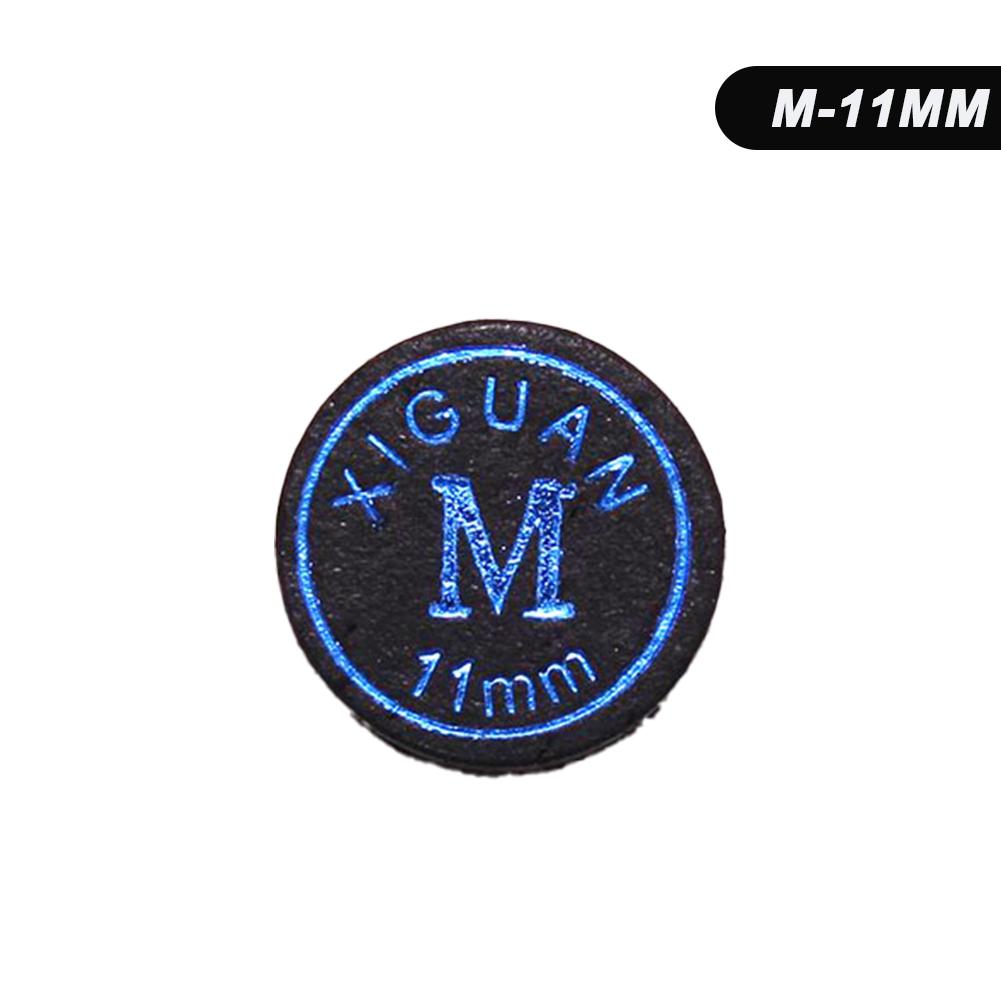 1PC 11/14MM Multi-Layer Pigskin Billiard Cue Tip Black Gemstone Snooker Nine-Ball Cue Tip Billiards Equipment