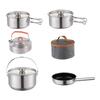 Camping Cookware Kit Hanging Pot Utensils Indoors Fishing Picnic Outdoor with kettle