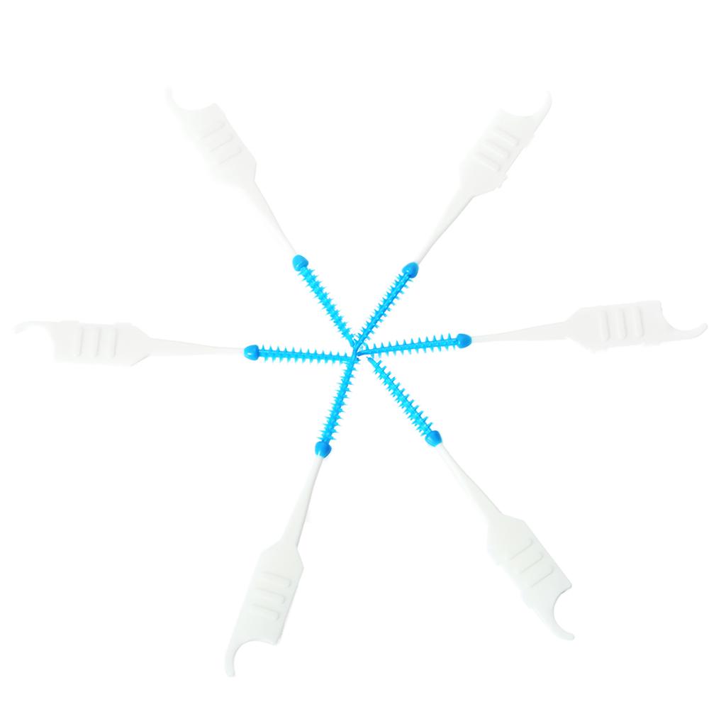 200Pcs Box Dental Floss Interdental Brush Teeth Stick Toothpick Soft Silicone Double Ended Tooth Picks Oral Care