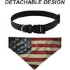 Fourth of July Dog Bandanas with Adjust Buckle American Flag Pet Triangle Scarf Washable Independence Day Dog Collar one Size