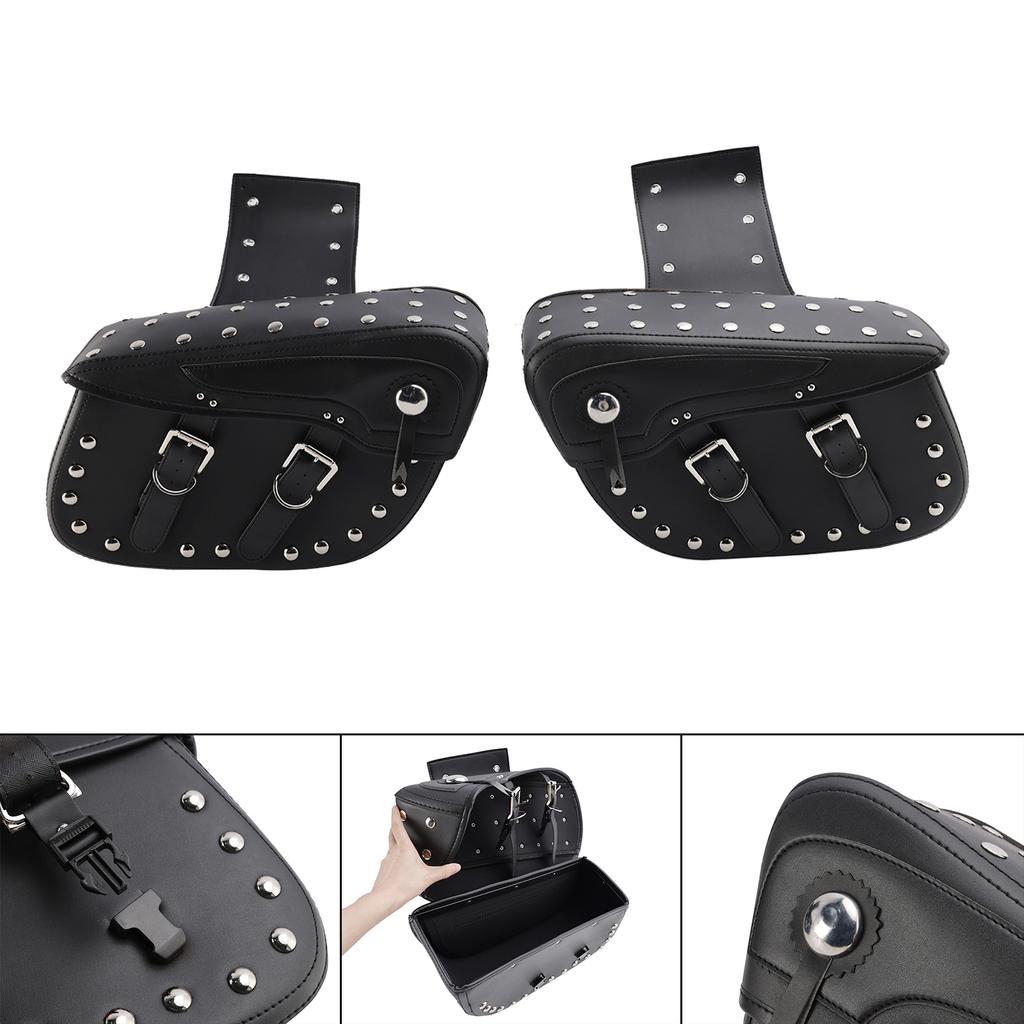 Tail Bag Side Saddlebag Tail Bag Luggage Pouch Storage Black 80L For Motorbike