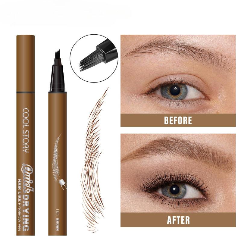 Liquid Brow Pencil Creates Wild Eyebrows with A Natural Long-lasting Quick-drying Waterproof Perspiration Fine Comb