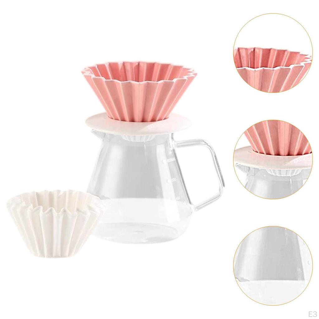 Ceramic Coffee Filter Cup Reusable Single Maker for Office Travel 2pcs Pink