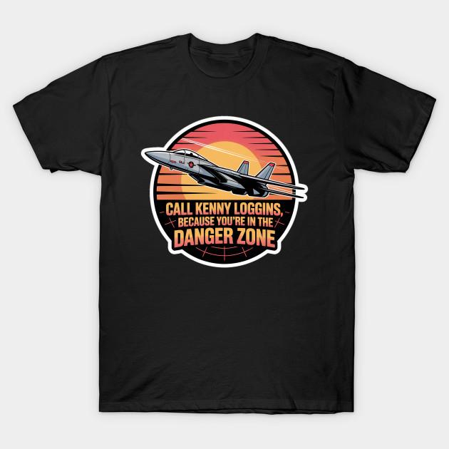 Men Black Print T-shirt Call Kenny Loggins Danger Zone No-Cut Transfer Paper Print Cotton Tshirt 2XL чёрный