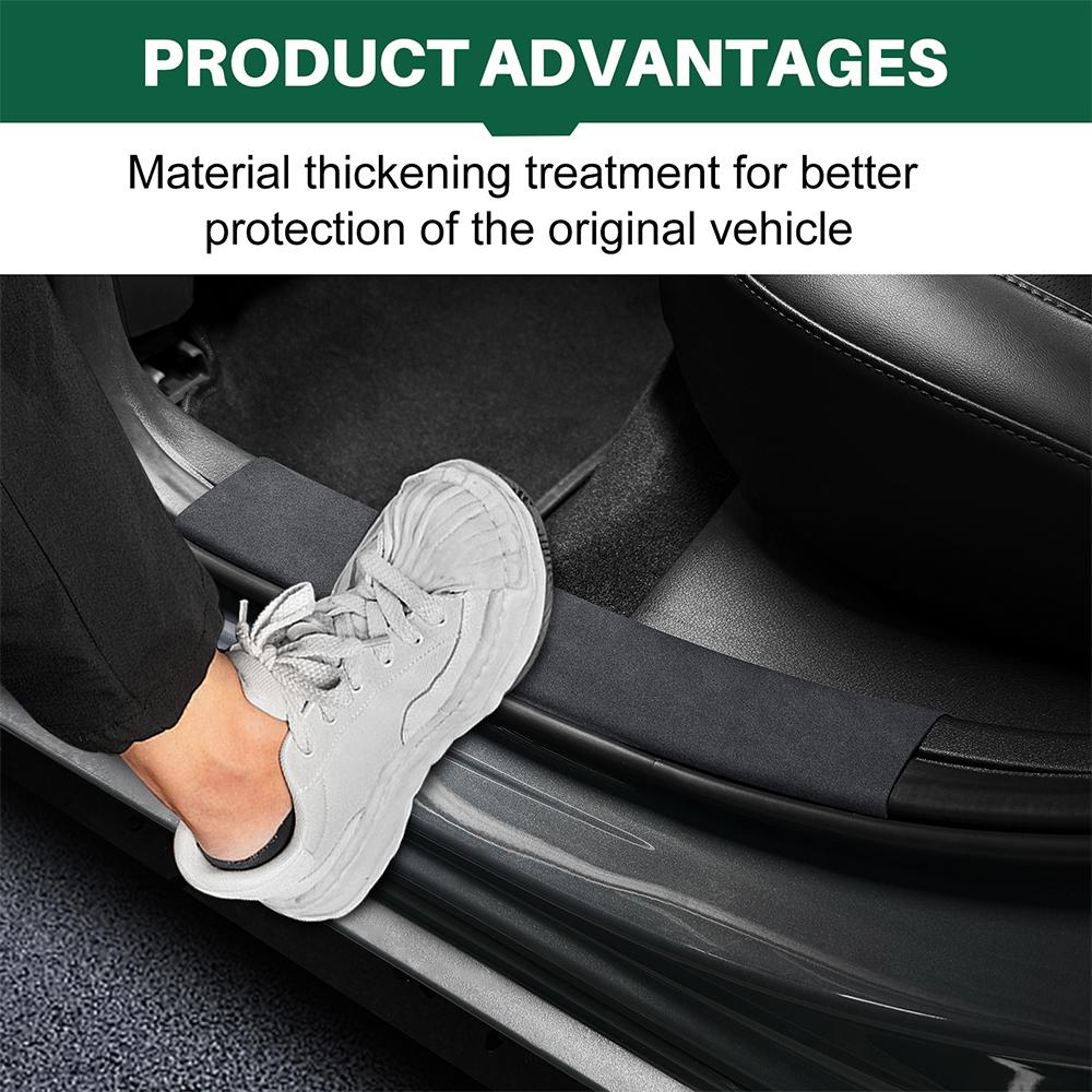 Suede For Mazda 3 BP 2019 2020 2021 2022 2023 2024 2025 Mazda3 Axela Car Front Rear Threshold Protection Sticker Accessories DD2