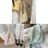 Cute Fuzzy Tote Bag For Autumn And Winter Large Capacity Canvas Single Shoulder Street Style