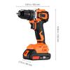 SucceBuy Cordless Drill Driver Metal Chuck Drill Driver Kit with Lithium Batteries and Charger Tool Box for Wood Metal Drilling
