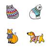 Spille Smaltate Buon Inverno Personalizzate Uccello Gatto Volpe Tartaruga Oca Spille da Bavero Spille Animali Gioielli per Maglioni Regalo per Amici