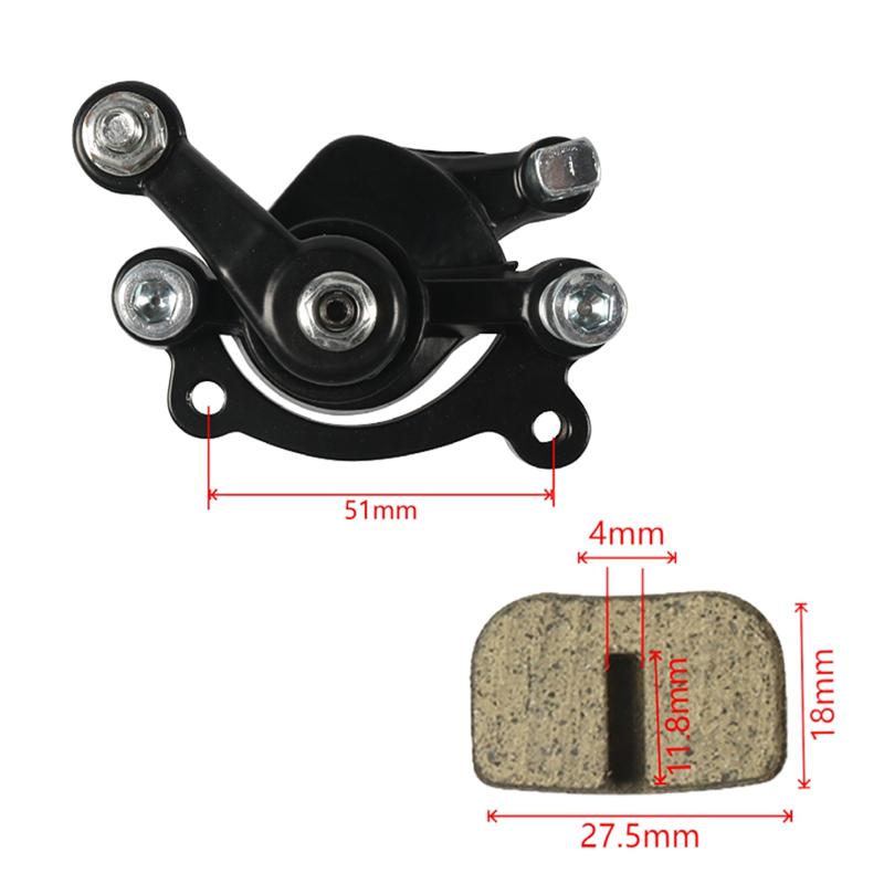 NEW-Rear Disc Brake Caliper With Brake Pads For Mini Bike 43 47 49Cc Mini ATV Goped Scooter Dirt Pocket Bike