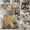 Natural Plant Bird And Flower Prints Pillow Case Linen Pillows Case Cushions Case Sofa Pillows Case Decor Home