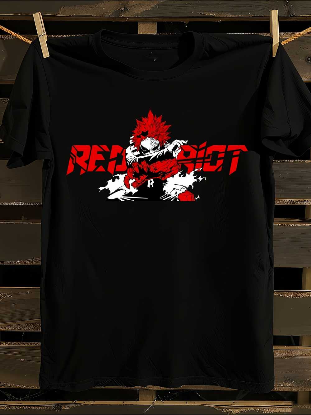 Eijiro  Red Riot  Kirishima Anime Graphic T-Shirt M