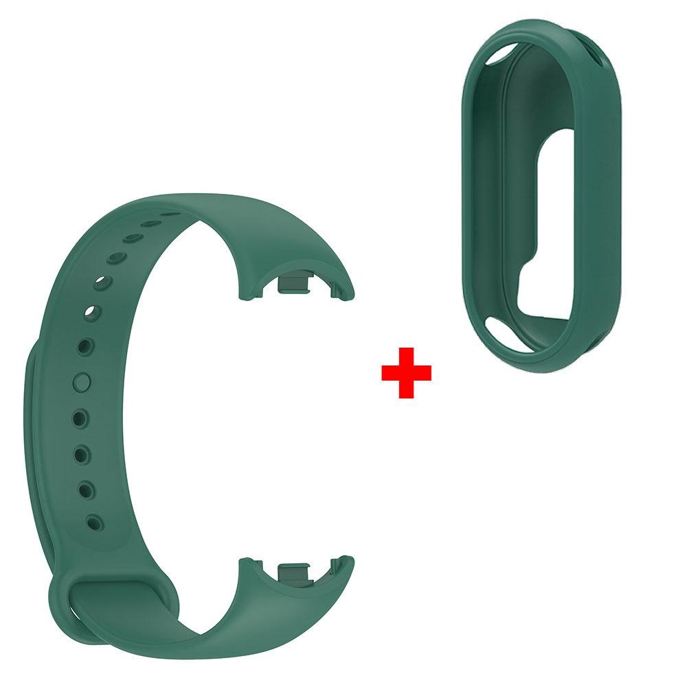 Wristband + Protector Case For Xiaomi Mi Band 8 Silicone Watchband Bracelet Protective Cover For Xiaomi Band8 Mi Band 8 Correa