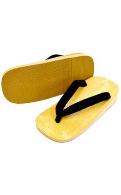 Aiai Geta Sandals with Sponge Medium Black and Tatami Excellent Perfect for Festivals and or As a Slipper Japanese-made Soles, Straps, Fabric.