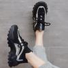 Fashion Fashion Mixed Colors Mesh Sports Shoes Women Thick Sole Non Slip Lace Up Chunky Sneakers Summer Comfort Platform Casual Shoes