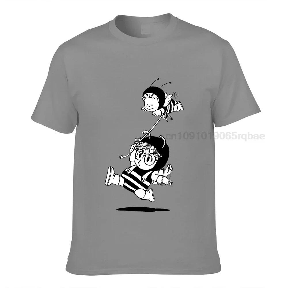 Arale Gachan Bees Tops T Shirts Unisex Dr Slump Toriyama Anime Unisexga Cute Robot Premium Cotton Tshirts Camisas T Shirt