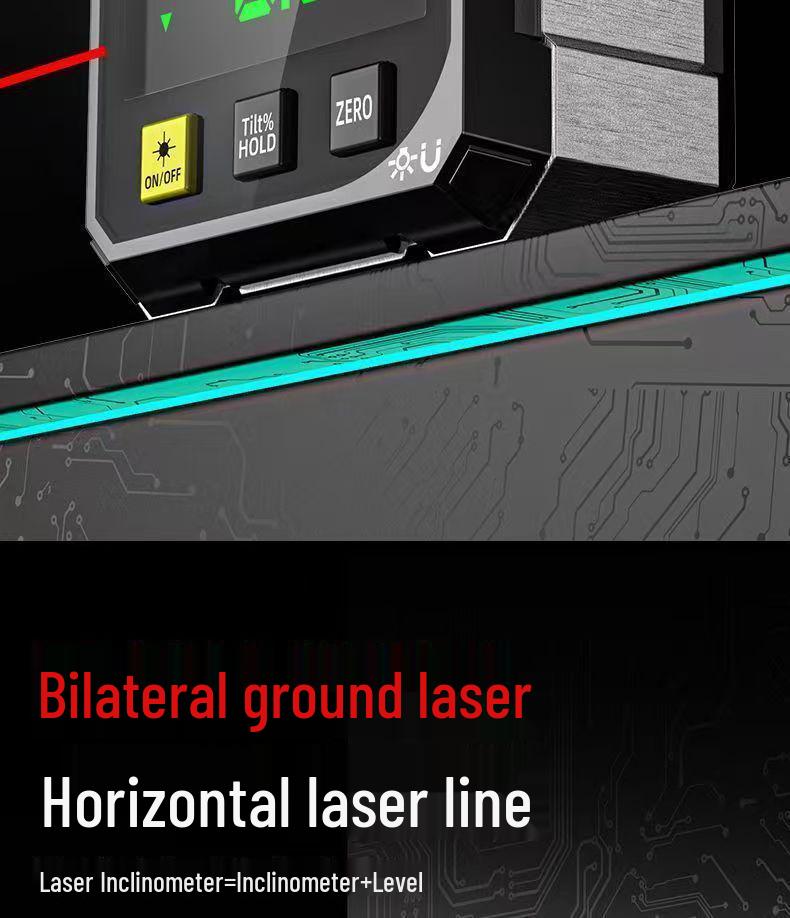 High-Precision Digital Laser Level with Angle and Slope Measurement.