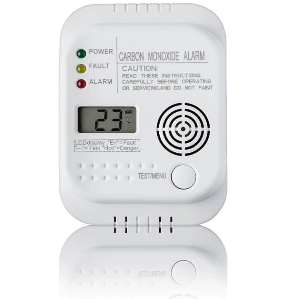 

Детектор угарного газа, Питание от батареи, Детектор газа с дисплеем и термометром