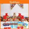 Super Mario Themed Birthday Party Supplies With Colorful Banners Cups And Napkins