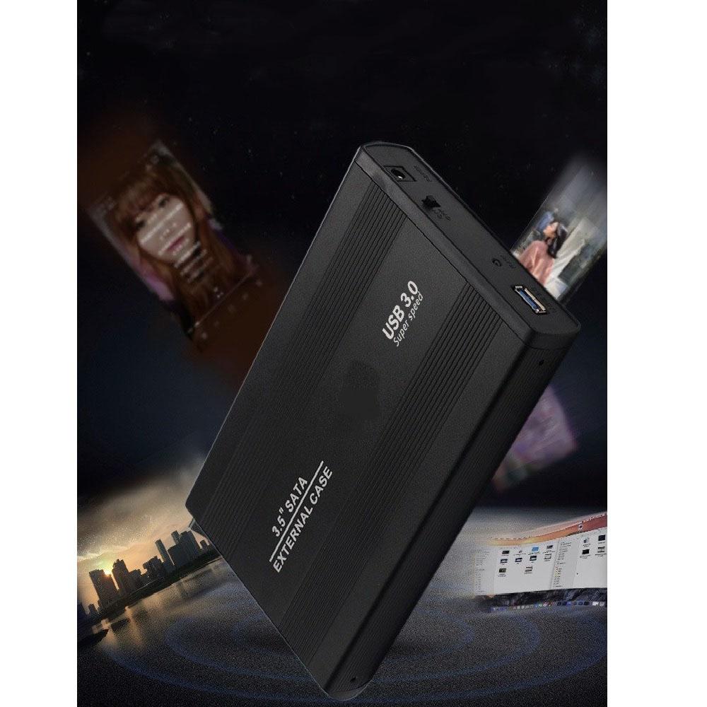 3.5Inch SATA Hard Drive Enclosure USB 3.0 High Speed Hard Disk Cartridge US Plug