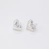 New Arrivals Open Run Heart Ball Earrings Sterling Silver