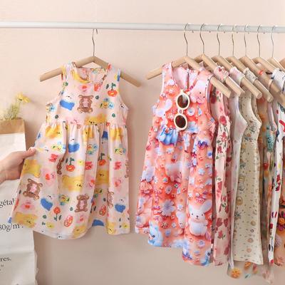 Stylish Sleeveless Floral Summer Dress for Girls - Cute Princess Nightdress