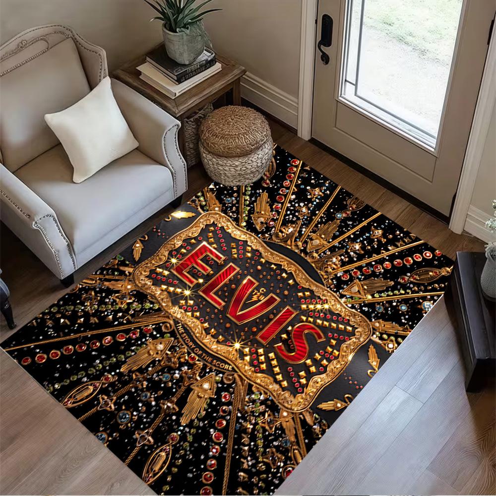 Elvis Presley Performance Floor Rug Office Rug Perfect for Game Room Playrooms Balcony Foyer Antislip Carpet Office home decor Best for Christmas