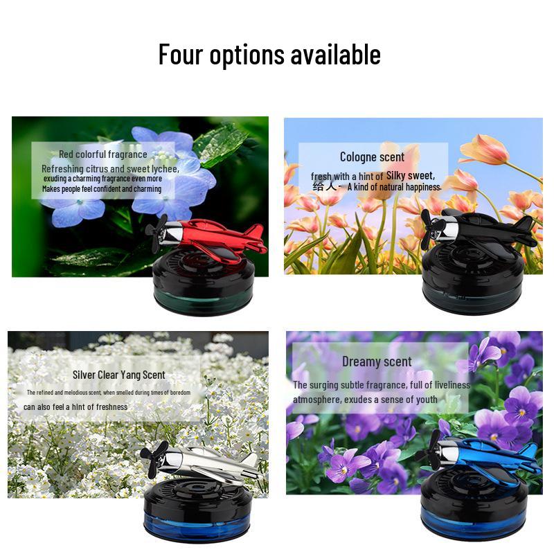 Solar-Powered Car Airplane Aroma Diffuser: Long-Lasting Fragrance for Car Console Ornament.