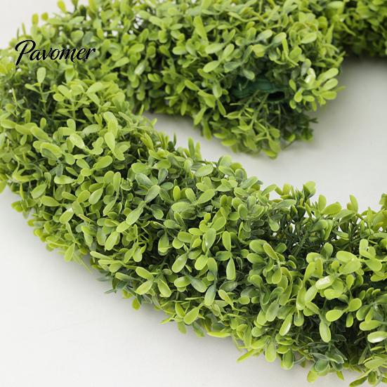 Lazy Friendly Plant Decor Artificial Heart Wreath Fake Green for Wall Door No Watering Window Indoor Outdoor Use Care Required Realistic Hanging