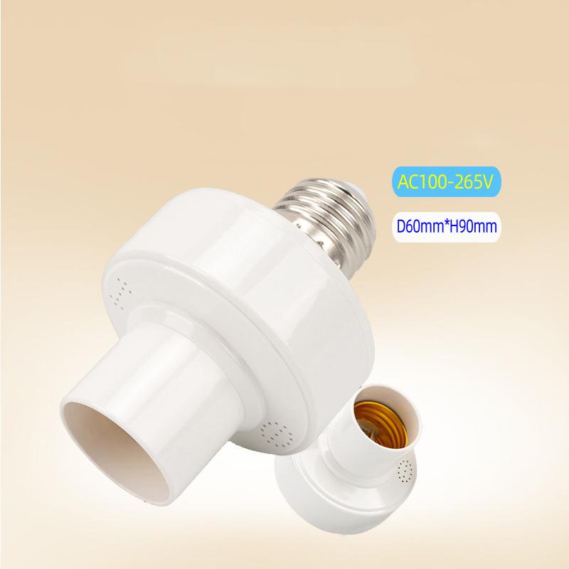 Switchless Smart Bulb Holder E27/E14 85-265V Light and Motion Sensing Lamp Base Voice-controlled/Sound-controlled Light Socket