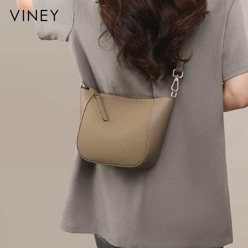 Viney Women's Handbag, Cowhide Crossbody Dumpling Bag, Commuter Shoulder Bag, Casual Bag
