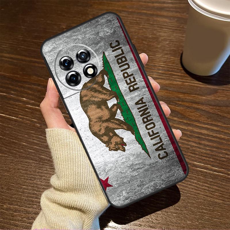 California Flag Case For OnePlus 15R 13R 12R 10R 8T 10T 13T 15 13 12 11 9 10 Pro Nord CE 5 4 3 2 Lite N20 N30