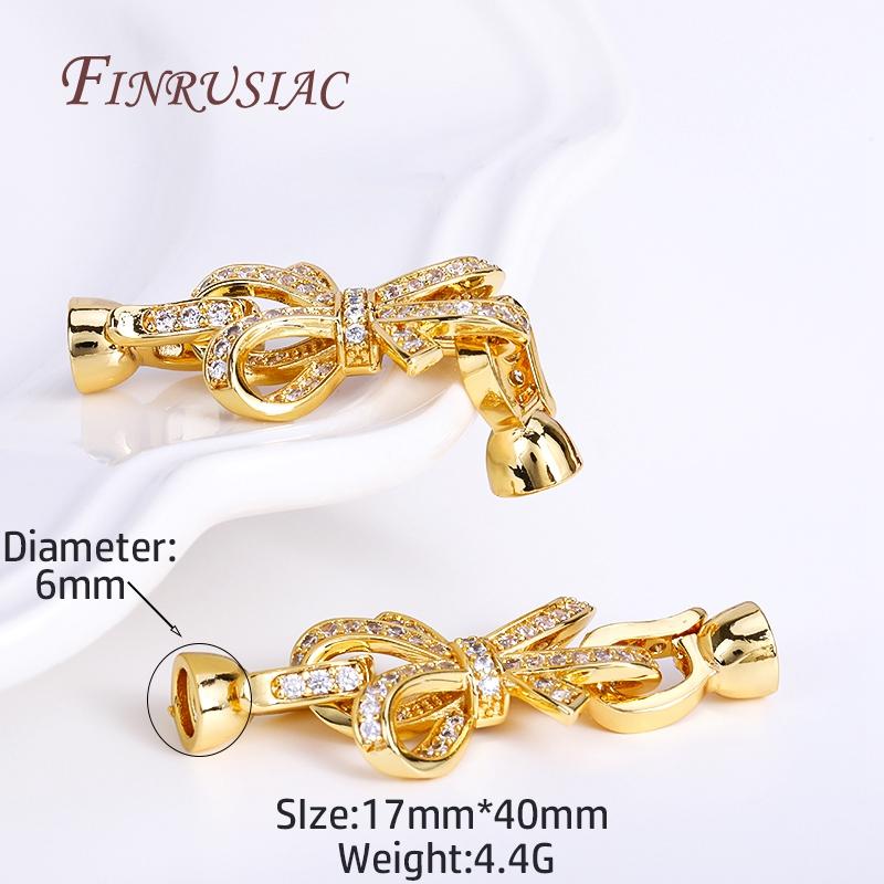 

Ручная работа DIY Бусины Застежки-коннекторы Для изготовления ювелирных изделий, Позолоченные 18K Циркониевые Застежки-коннекторы в виде бантика Для изготовления ожерелий 1 Piece