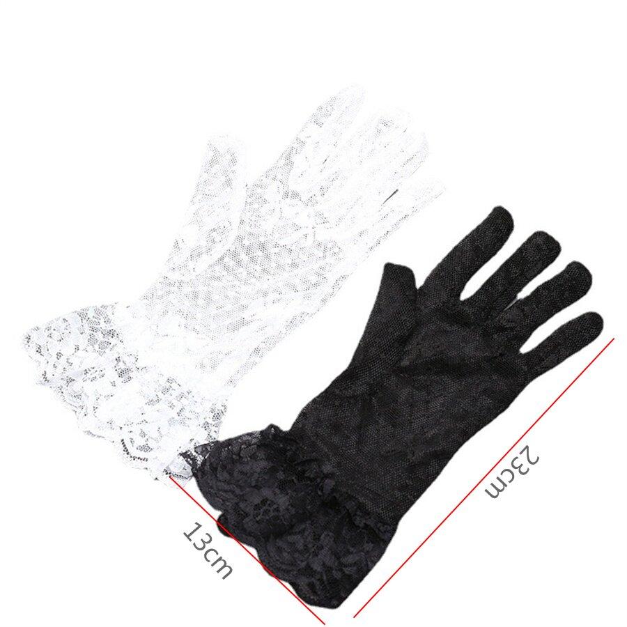 Women's Bow Lace Sun Protection Gloves, UPF 50+ UV Blocking, Breathable Sheer Gloves for Wedding, Party, Driving