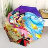 Aladdin's Genie and Jasmine on a Flying Carpet Automatic Open/CloseCartoon Umbrella-CuteUmbrella with Cute Design, Portable 3-Fold Compact U
