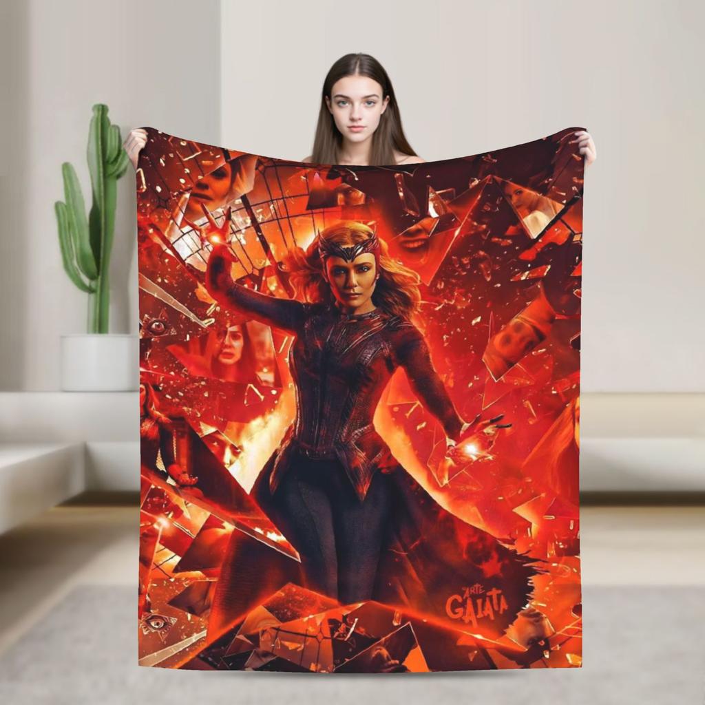 Scarlet Witch Blanket Quality Warm Soft Throw Blanket Autumn Travel Office Couch Bed Aesthetic Bedspread