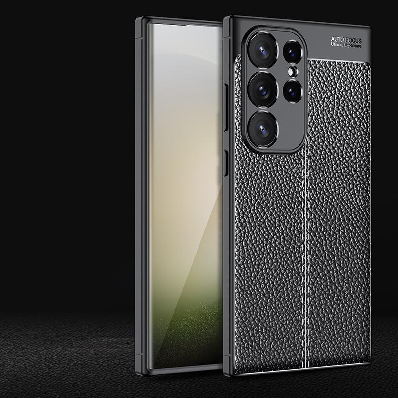 

Чехол для Samsung Galaxy S24 Ultra, чехол для Samsung S24 Ultra, новый противоударный бампер из ТПУ, кожаные чехлы для Samsung S24 Ultra Plus For Samsung S24 Plus чёрный