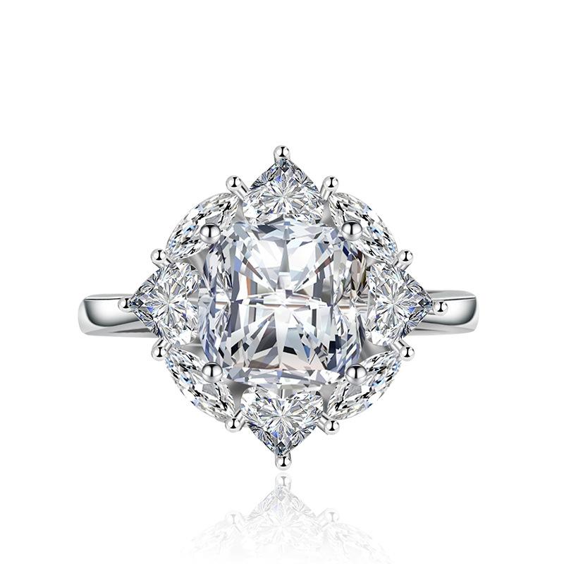 BELLA BOX Classic Opening Resizable Rings For Women Zircon Engagement Party Fine Jewelry Gift