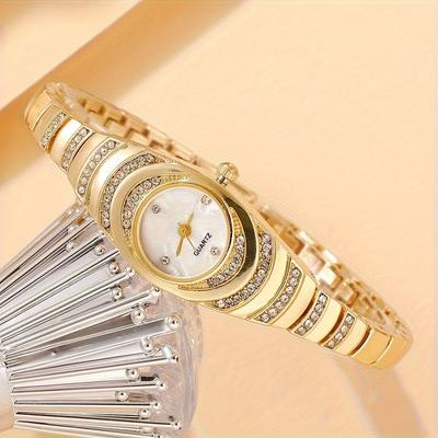 1pc-Elegant and Fashionable Women's Watches with Rhinestones and Quartz for Women