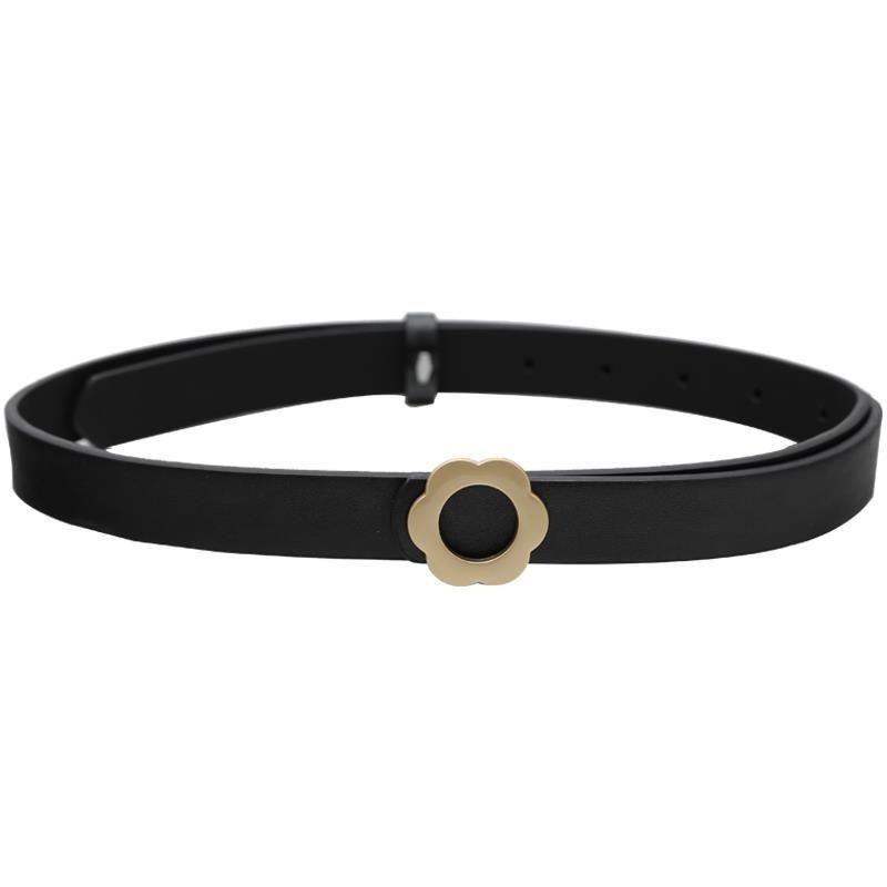 Girls Denim Modern Trousers With Timeless Vintage Charm And Adjustable Belt