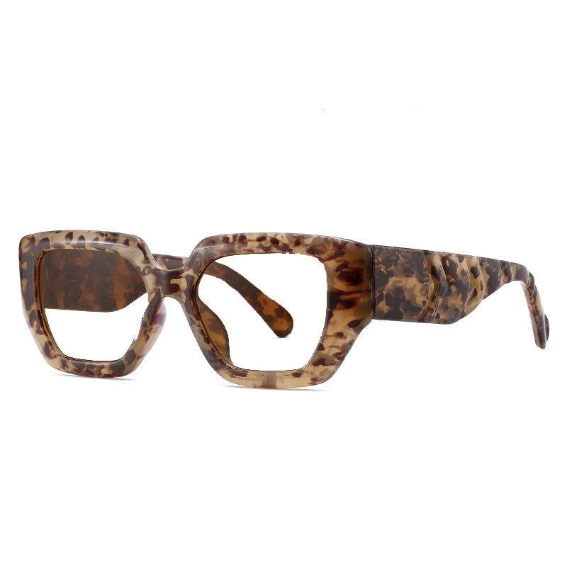 Ladies Fashion Large Frame Anti Blue Light Photochromic Reading Glasses Thick Border Prescription Eyewear
