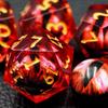 Dragon Eyeball Dice Set, 7PCS Sharp Edge D&D Dice with Gift Case for Dungeons and Dragons Table Game