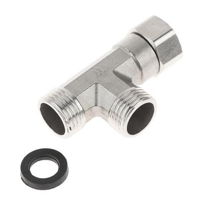 Robinet en T G1/2" Robinet Déviateur Distributeur Toilette Déviateur Trois Voies Séparateur Tuyau d'Eau Robinet Déviateur Raccord Douche Pulvérisateur Bidet Bain