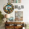 Large 12 Inch Round Wall Clock Acting as a Striking Artistic Focal Point