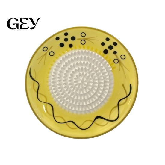 Ceramic Grater for Garlic Bowl, Multifunctional Ginger Mincer Plate Food, Spanish Tomato Roaster Dish, Kitchen Tool Paste Grinder