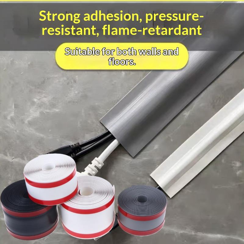 1Pcs 1/3 Meter Pvc Self-Adhesive Wire Protection Strip Cable Cover Protector Wear Resistant Wall And Floor Wire Organizer