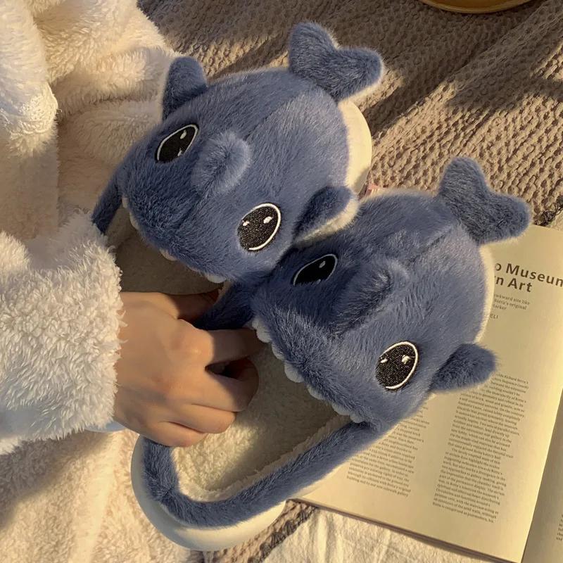 Fashion Casual Fluffy Slippers Women House Flat Cartoon Designer Shoes Girls Funny Fashion Winter Platform Footwear Cute Home Large Size