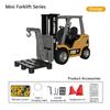 1/64 4WD RC Mini Alloy Dump Truck 2.4G Electric Tipper Car Remote Control Forklift Truck Engineering Vehicle Toy for Boy Gifts