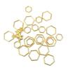 AEE4-Hexagon Bee Pendants Knitting Stitch Markers Gold Color Crochet Locking Needle Clip Knitting Tools Sewing Supplies