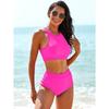 Women S Split High Waist Conservative Sports Swimsuit Vest