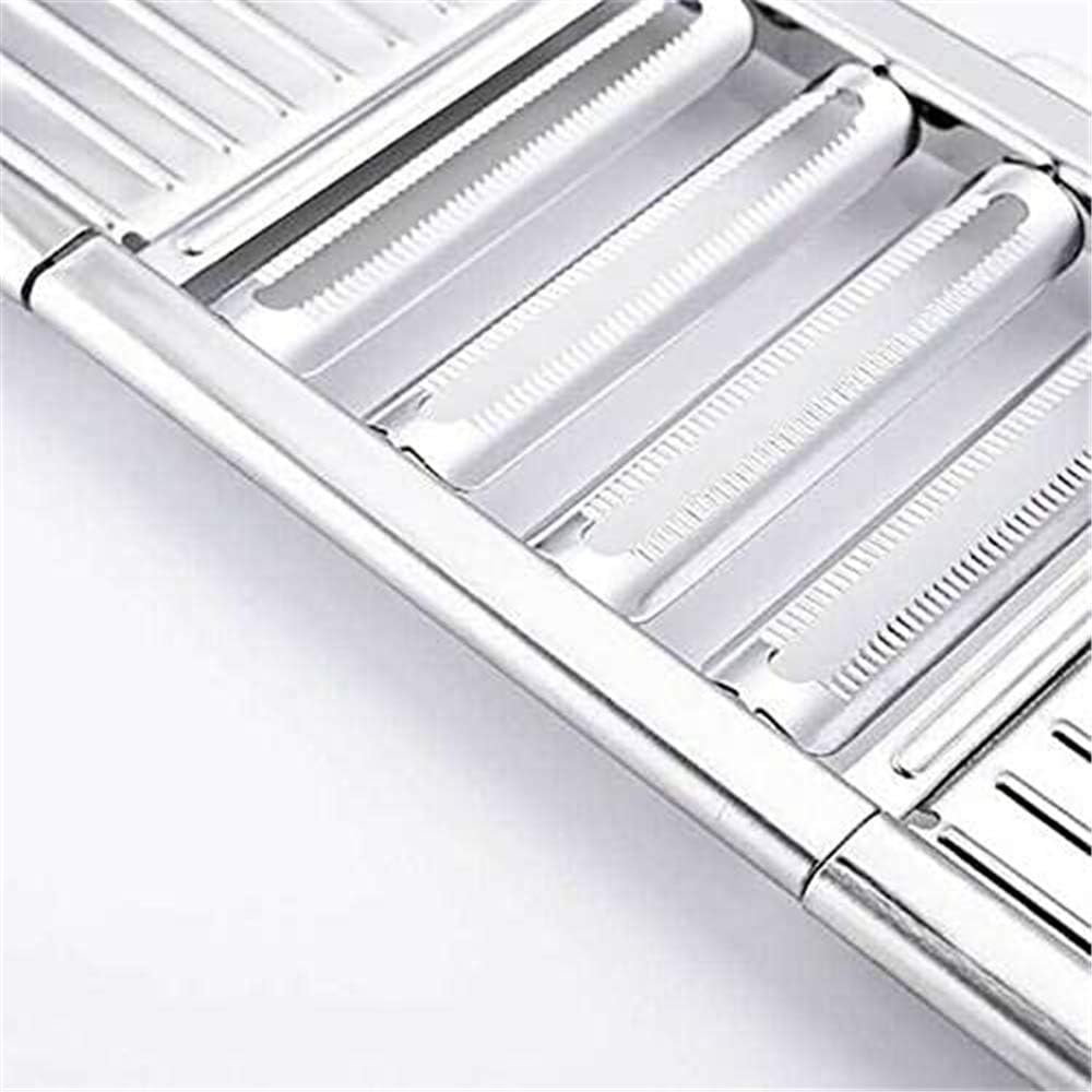 Multi-purpose Vegetable Slicer, Portable Stainless Steel Vegetable Cutter, 3-in-1 Manual Food Chopper, Adjustable Kitchen Tool for Onion Vegetable